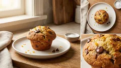 Muffin con gocce di cioccolato e arancia: impasto in una ciotola, soffici e pronti in poco tempo